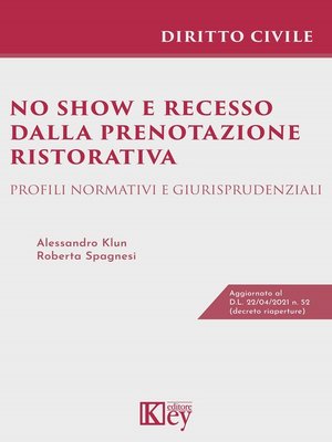 cover image of No show e recesso dalla prenotazione ristorativa